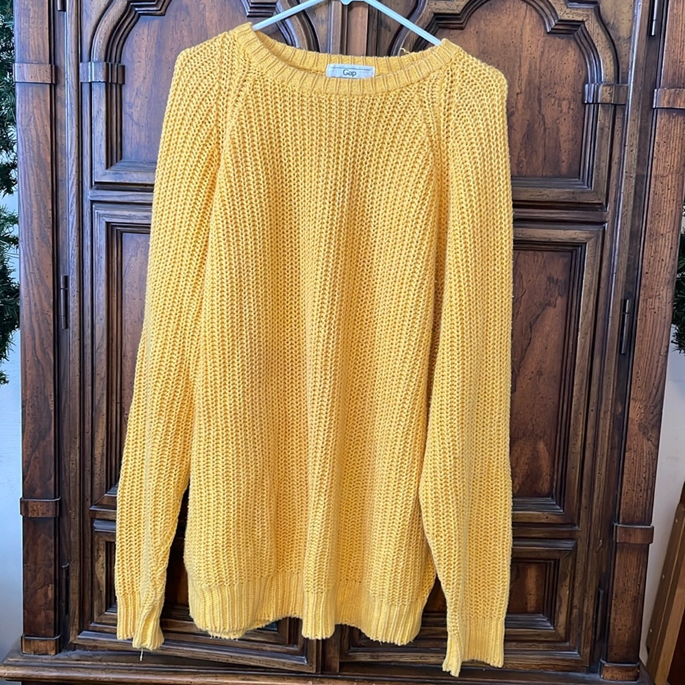Vintagege GAP Yellow Cotton Knit Sweater
